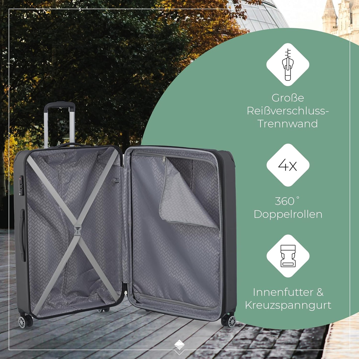 CIty, Trolley Größe L erw. (77 cm) Anthrazit (Grau)