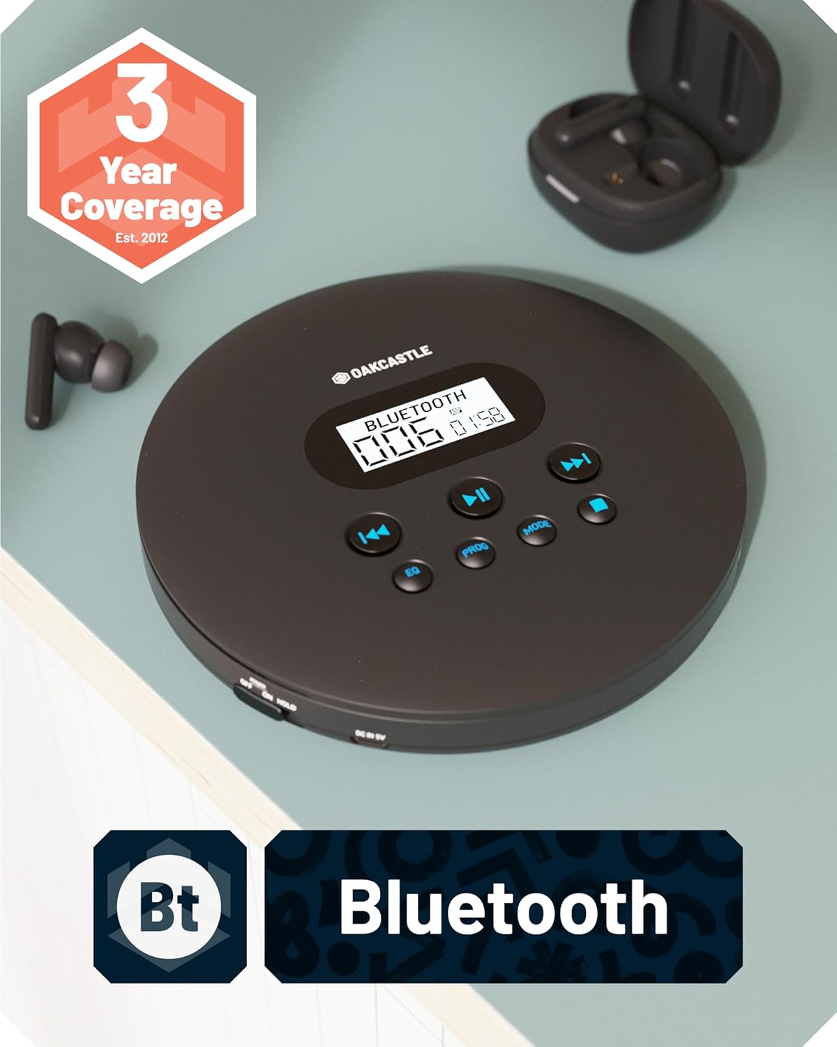 Tragbarer CD-Player mit Bluetooth-Funktion