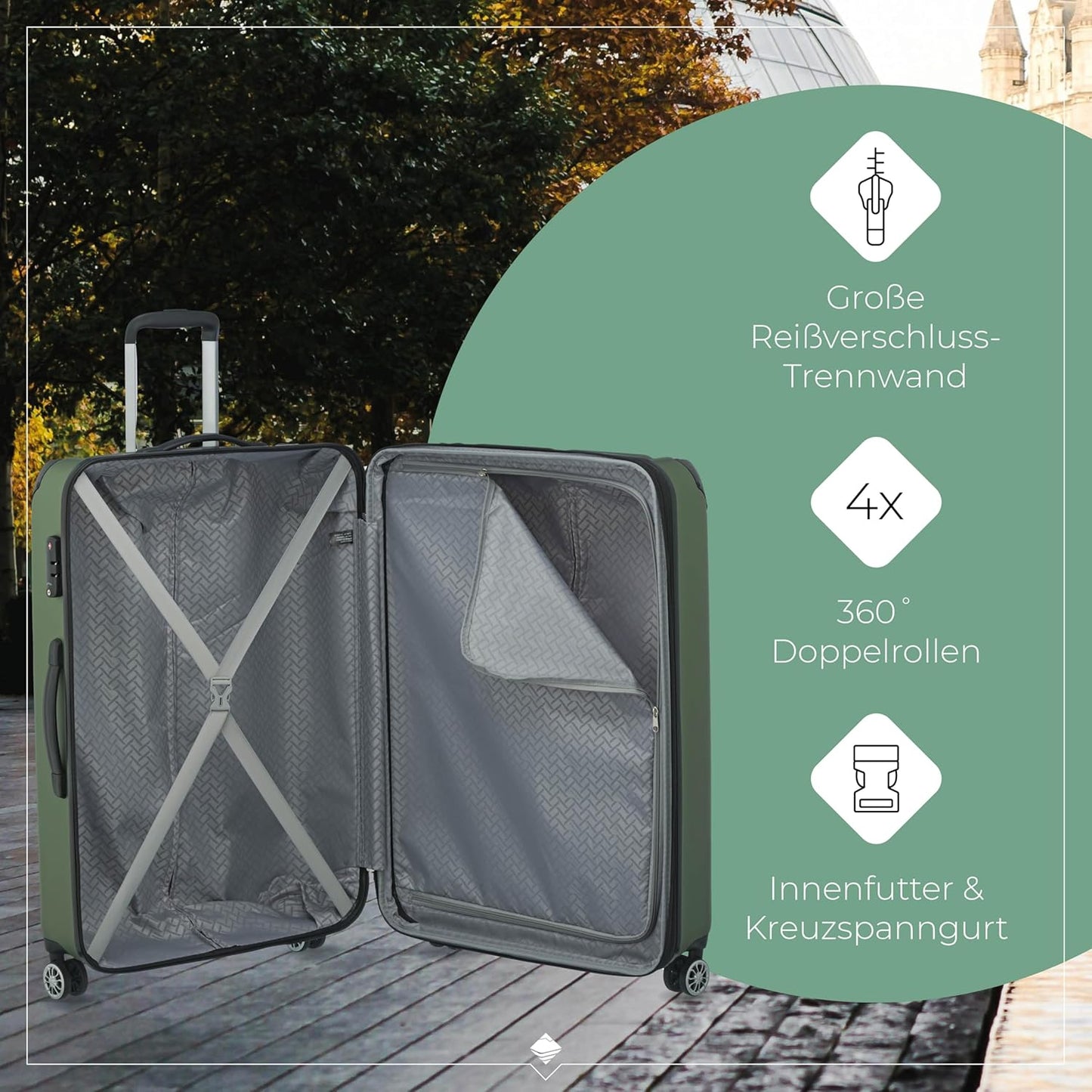 City, Grün Trolley Grösse L erw. (77 cm)