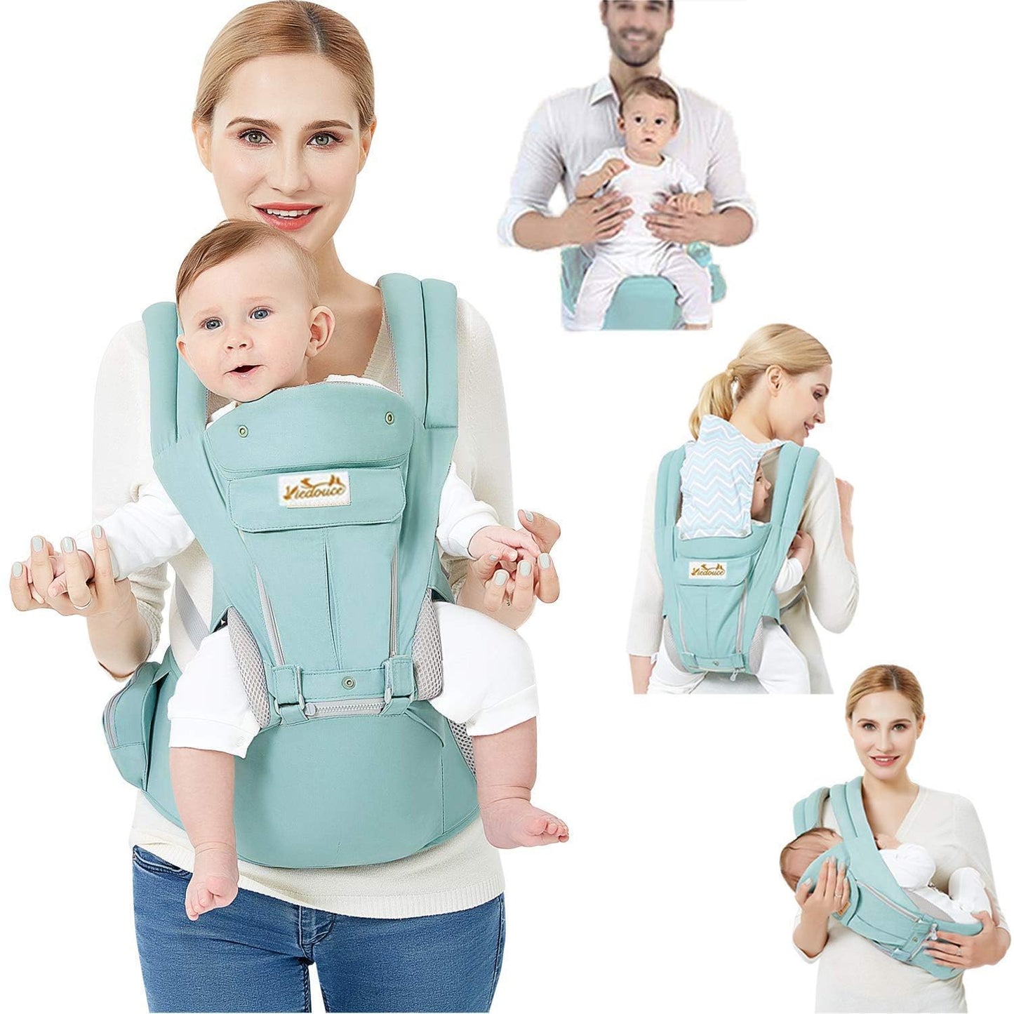 Ergonomische Babytrage mit Hüftsitz (3,5 bis 20 kg)