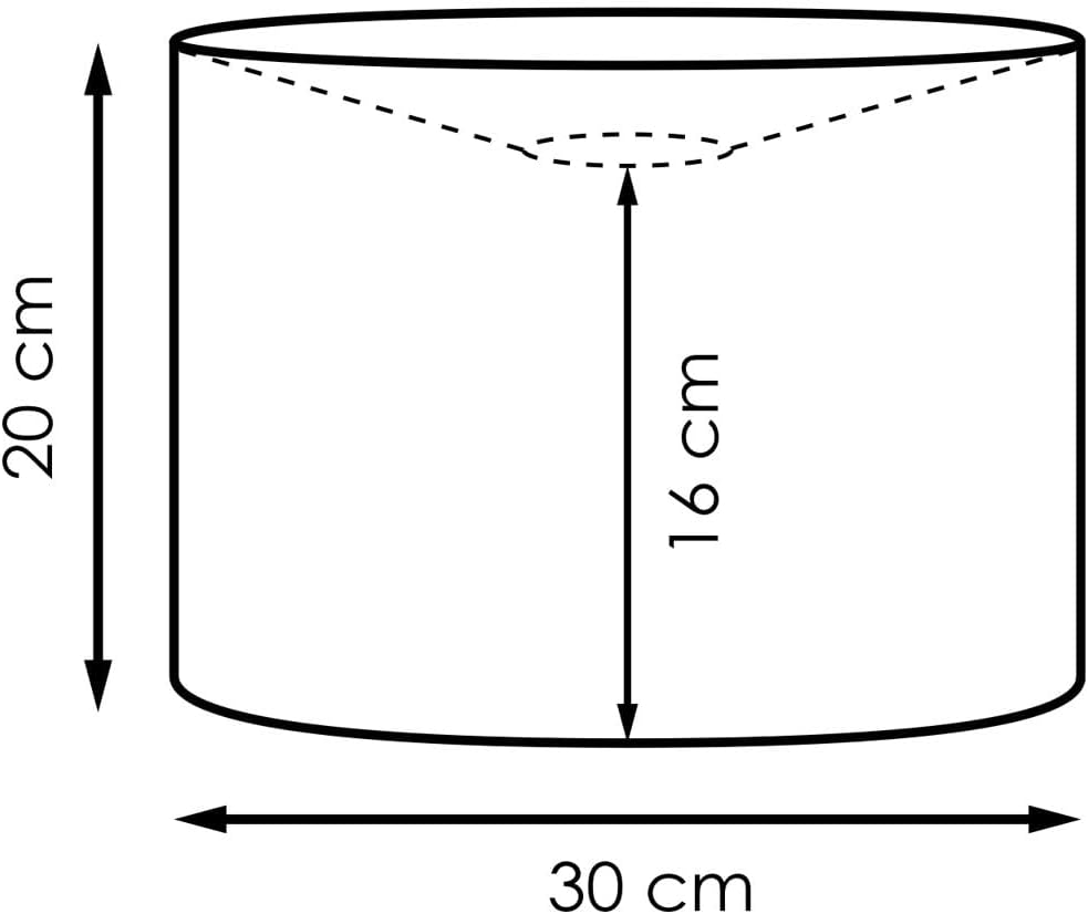 Moderner Zylinder-Lampenschirm für E27 Fassung, Dunkelgrau 30cm durchmesser 20cm höhe