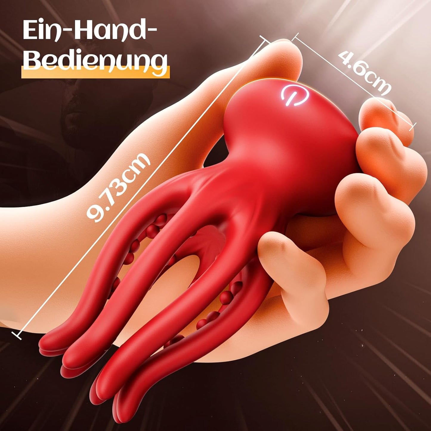 Oktopus Vibrator für Paare (10 Modi), red