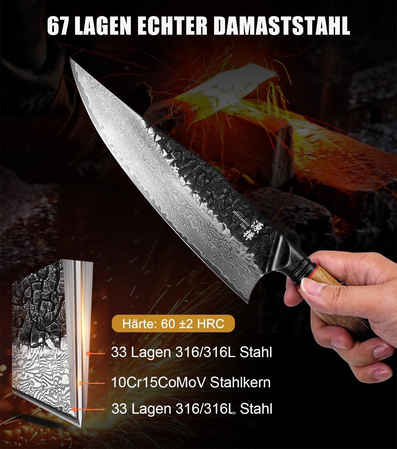 Damast Chefmesser, Chefmesser