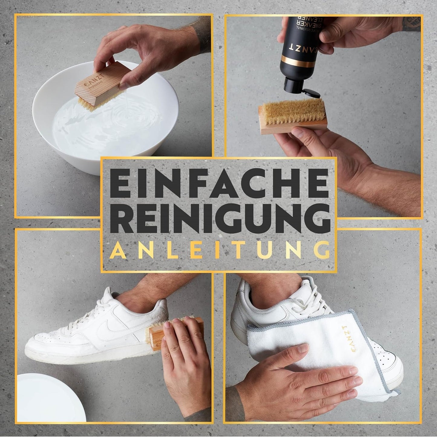 Sneaker-Reiniger-Set mit Bürste & Mikrofasertuch