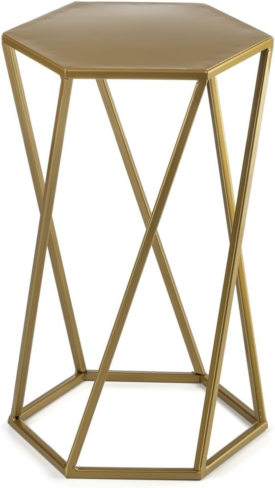 Sechseckiger Blumenständer, 40 cm|gold
