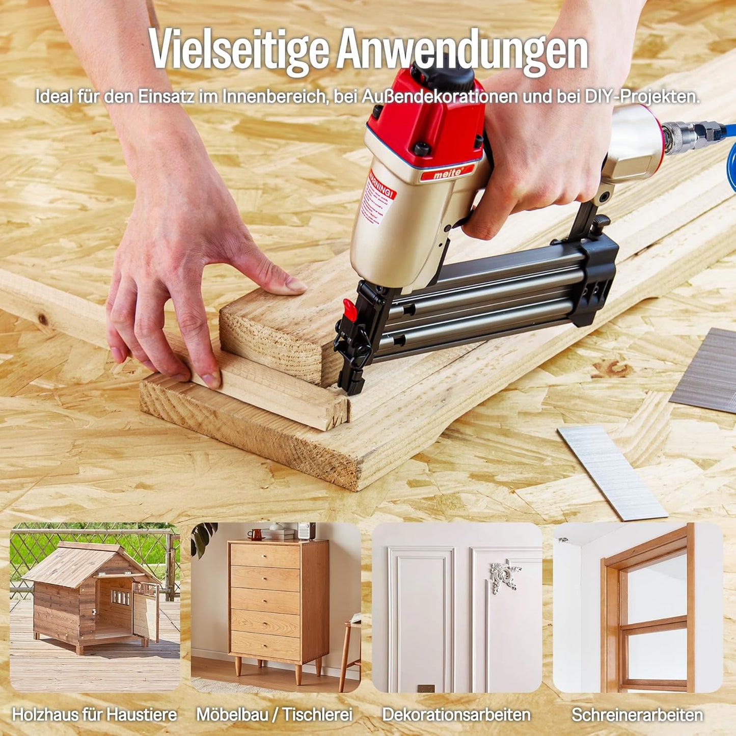 Druckluft-Nagelpistole F50C mit Sicherheitsnase, F50C