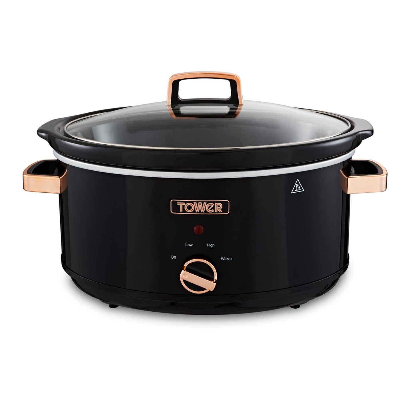 Schongarer mit Warmhaltefunktion, 6,5 l Slow Cooker Roségold