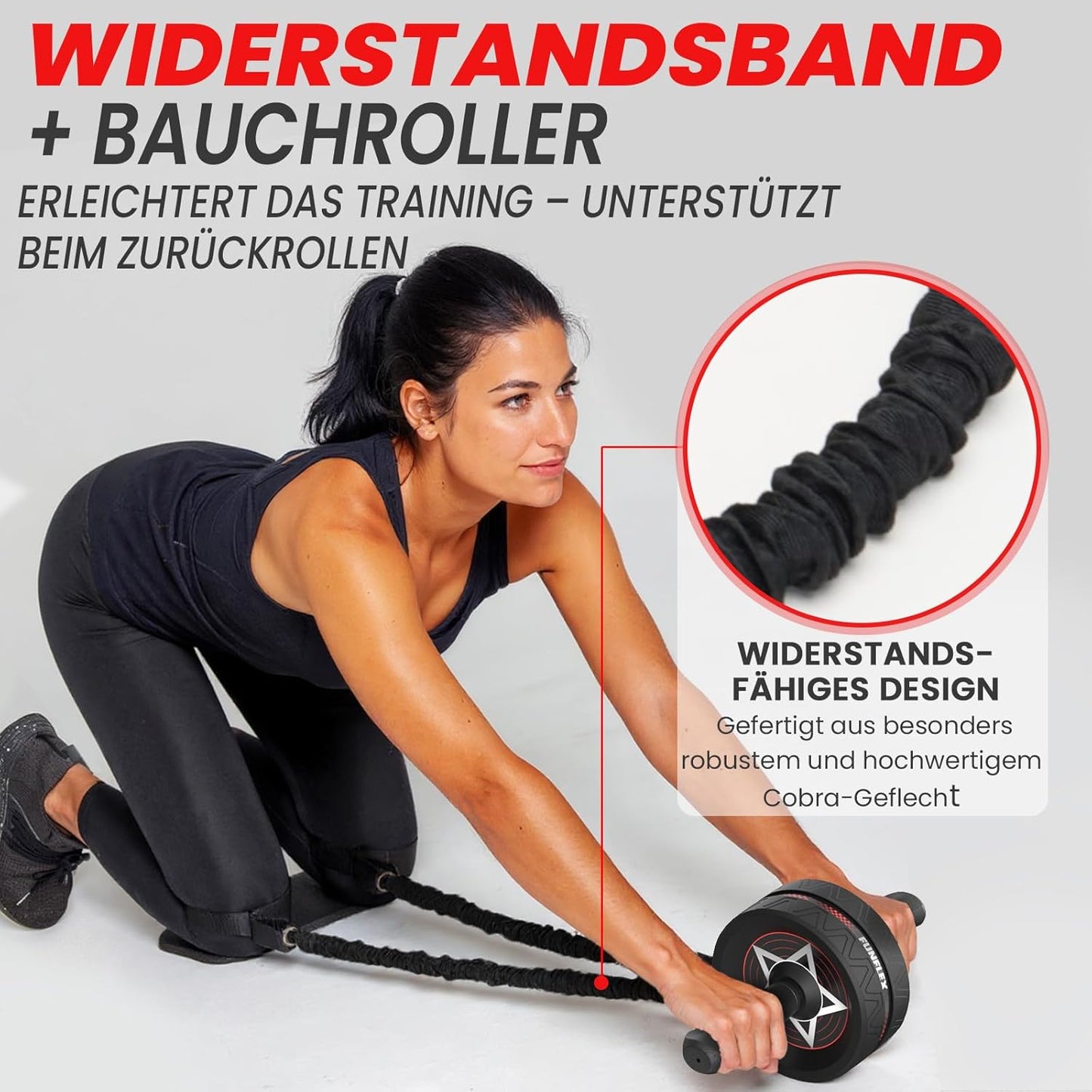 7-in-1 Bauchmuskeltrainer Set, 1 Schwarz 7-in-1