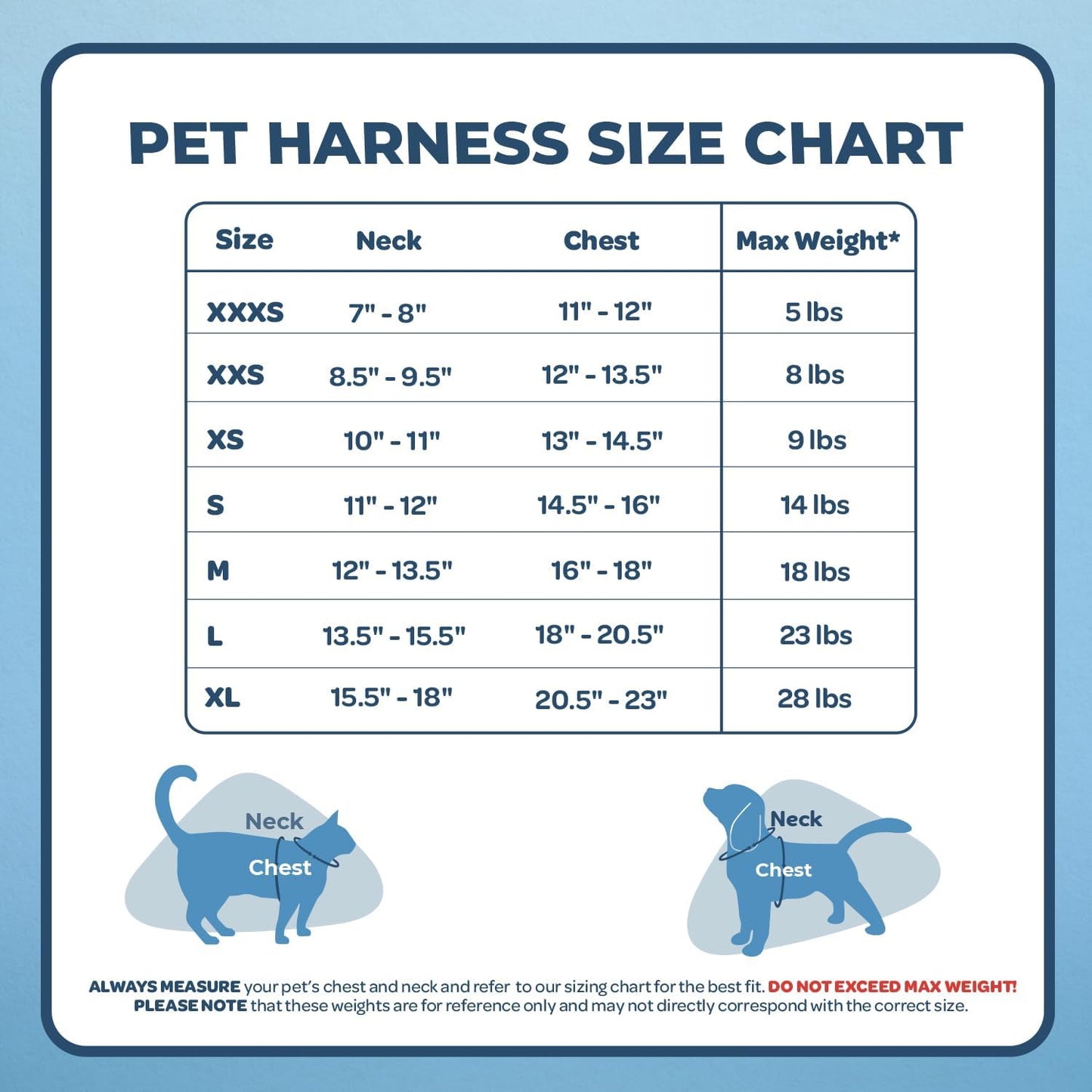 Step-in-Air Hundegeschirr, Geschirr (Königsblau) XXXS (Chest: 9.5\ -10.5\" * Fit Cats) "