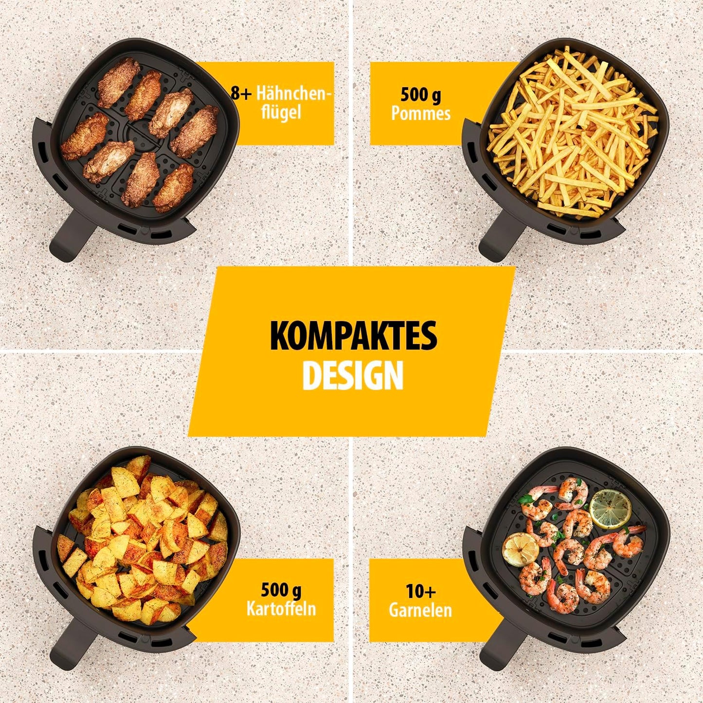 Mini-Digital-Heissluftfritteuse, 2L