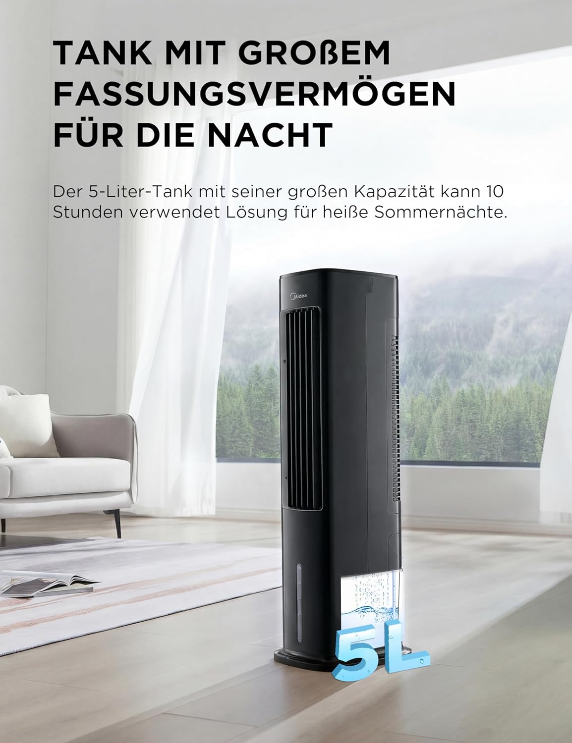 4-in-1 Mobiler Luftkühler mit Wasserkühlung