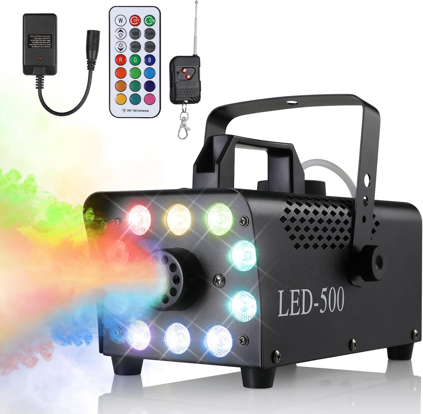 Mini-Nebelmaschine mit LED-Licht und Fernbedienung, 23*13.5*12 cm