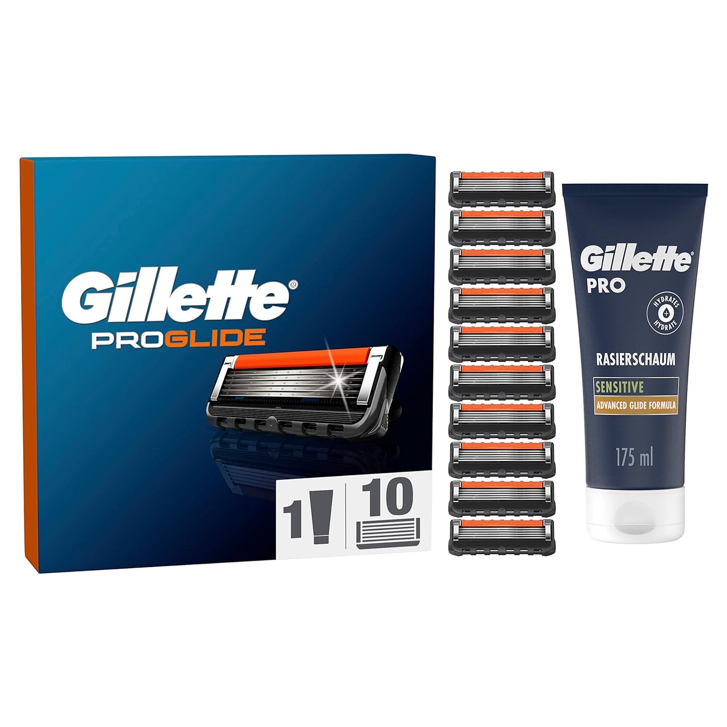 ProGlide, 10 Klingen + Rasierschaum