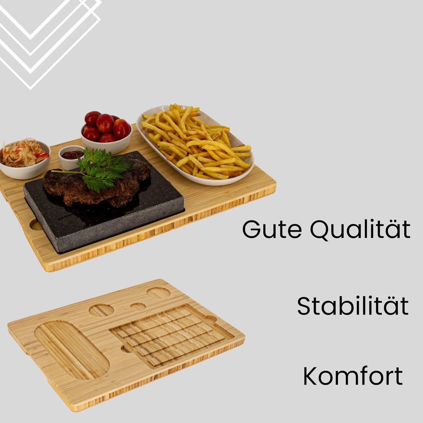 Hot Stone Tischgrill Set, 1 set