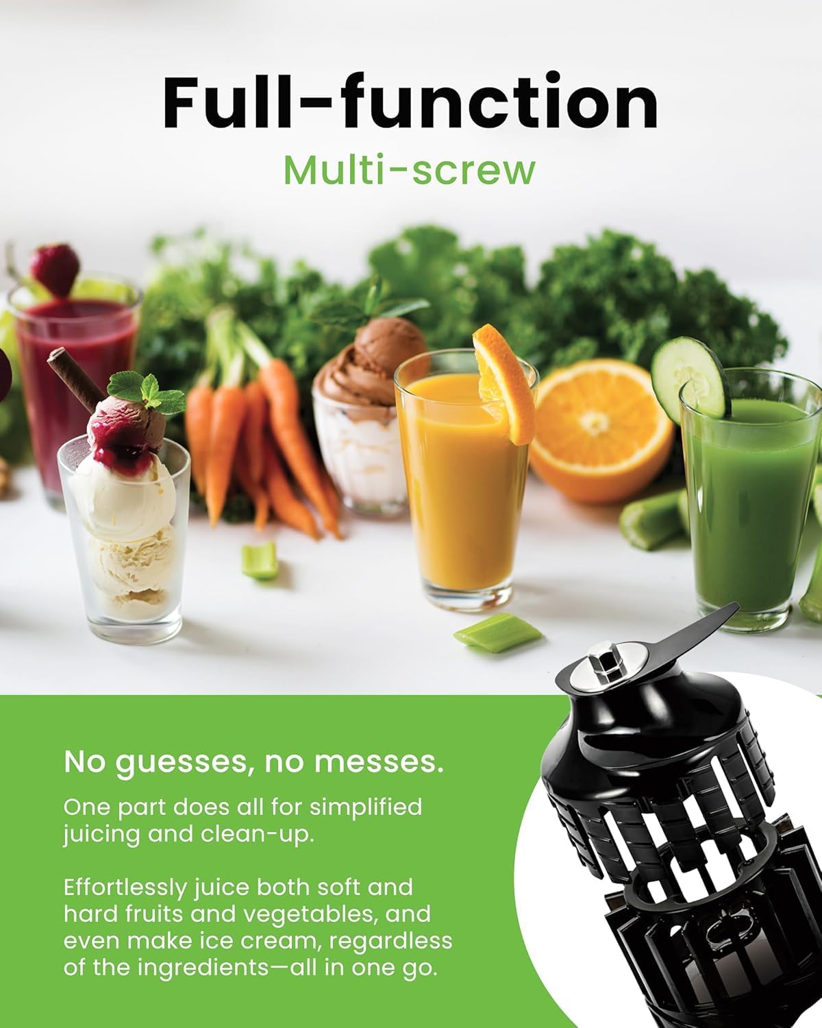 Slow Juicer H400, Grau