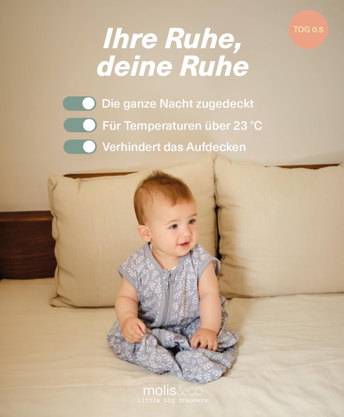 Babysommerschlafsack für Neugeborene, Blue Garden 0 Monate