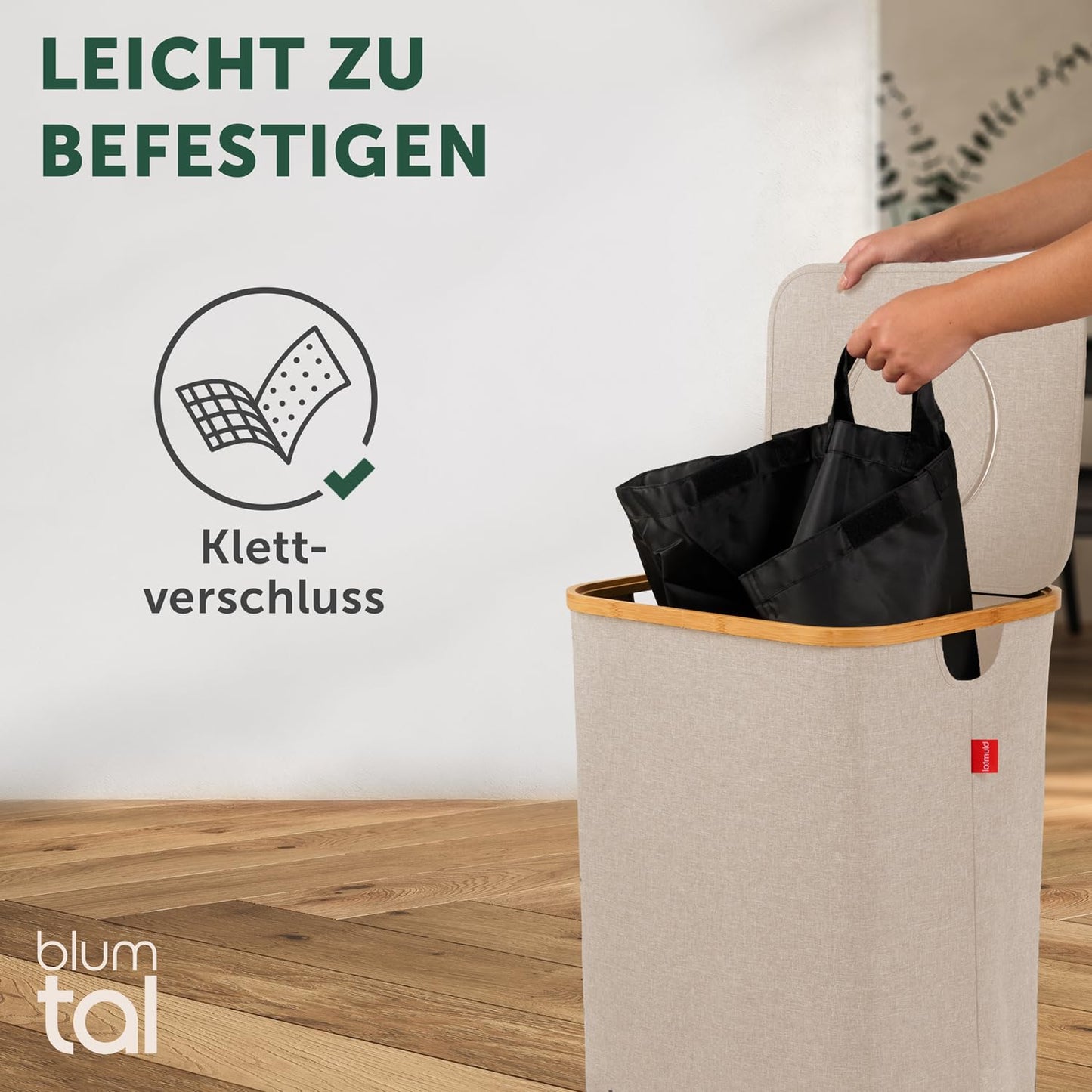 Pflandflaschen-Sammelbehälter mit Tasche, Beige Pfandflaschensammler - 100L
