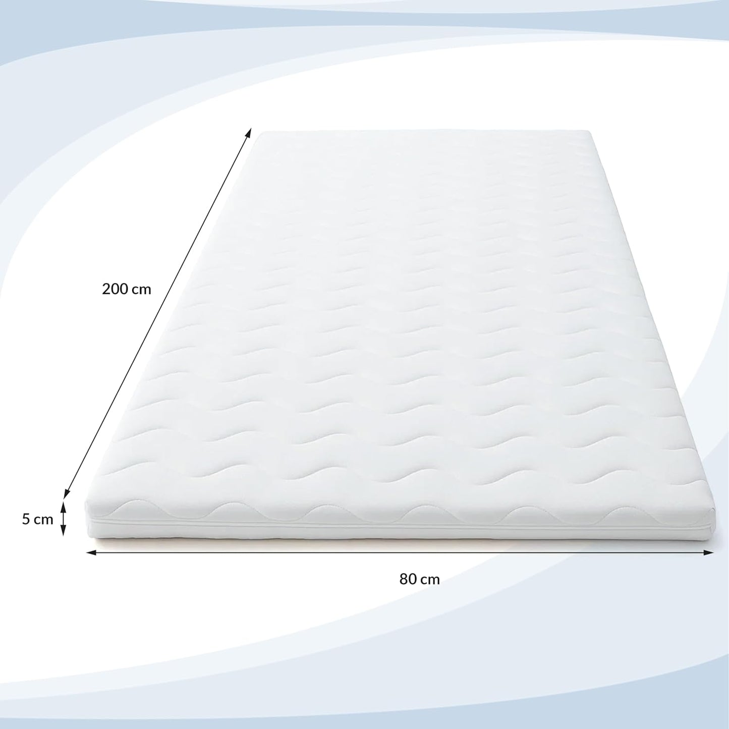 Allergikerfreundlicher Matratzentopper, 80x200
