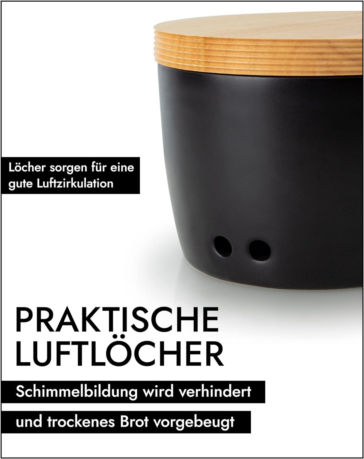 Brottopf, 27 x 20 x H13,5 cm Schwarz