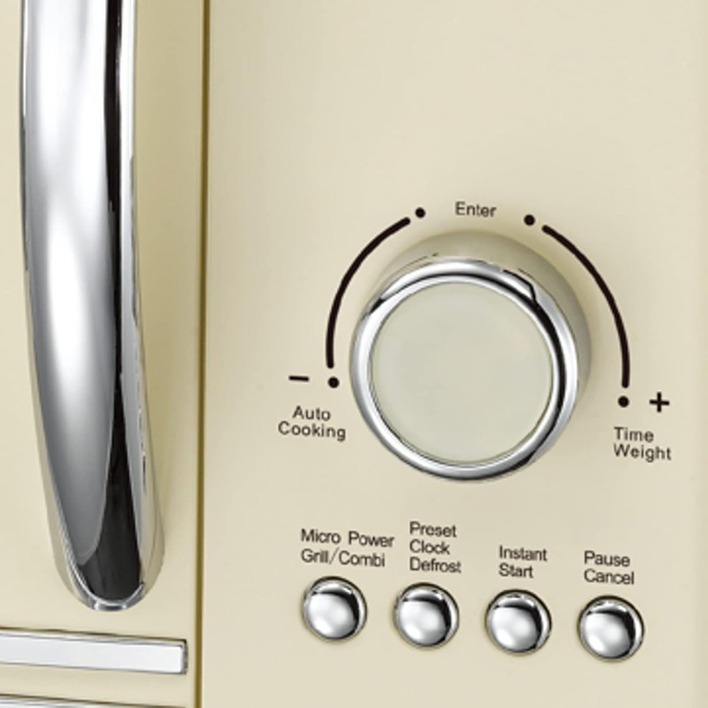 Retro Mikrowelle mit Grill, Creme