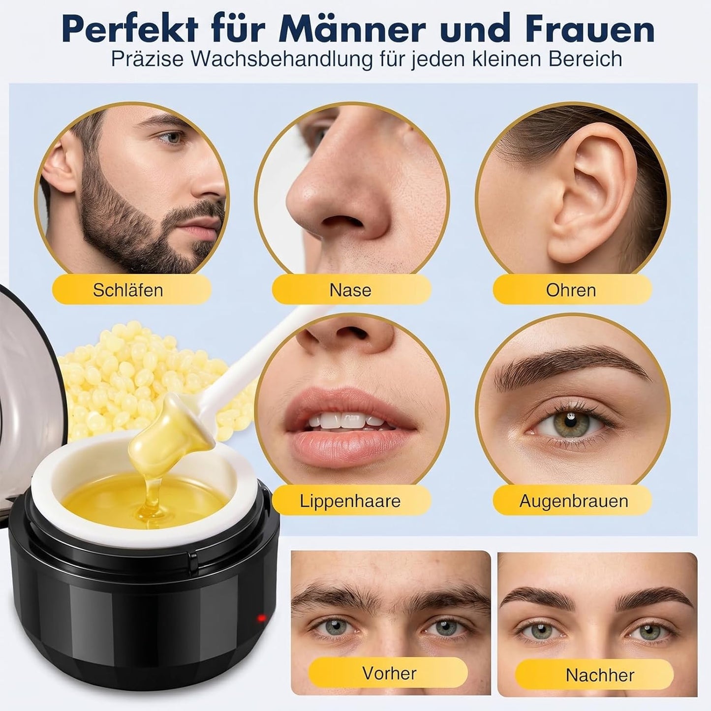 Nasenhaar Waxing Set mit Mini Wax Maschine