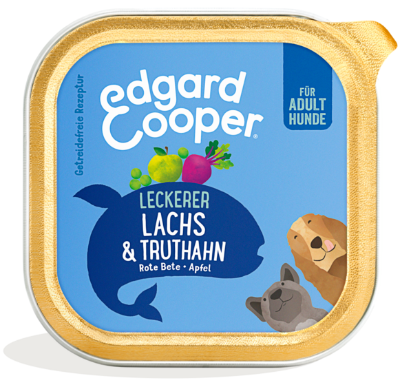 Hundefutter nass, Lachs/Truthahn 300 g (18er Pack)