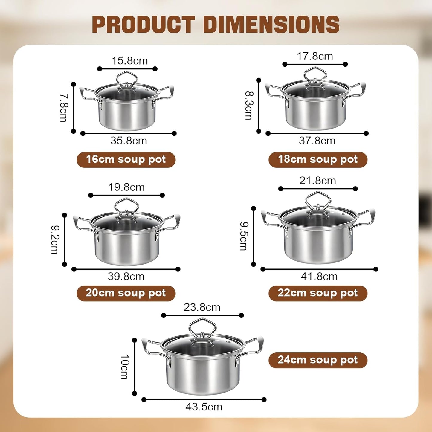 Topfset Induktion 10-teilig Edelstahl