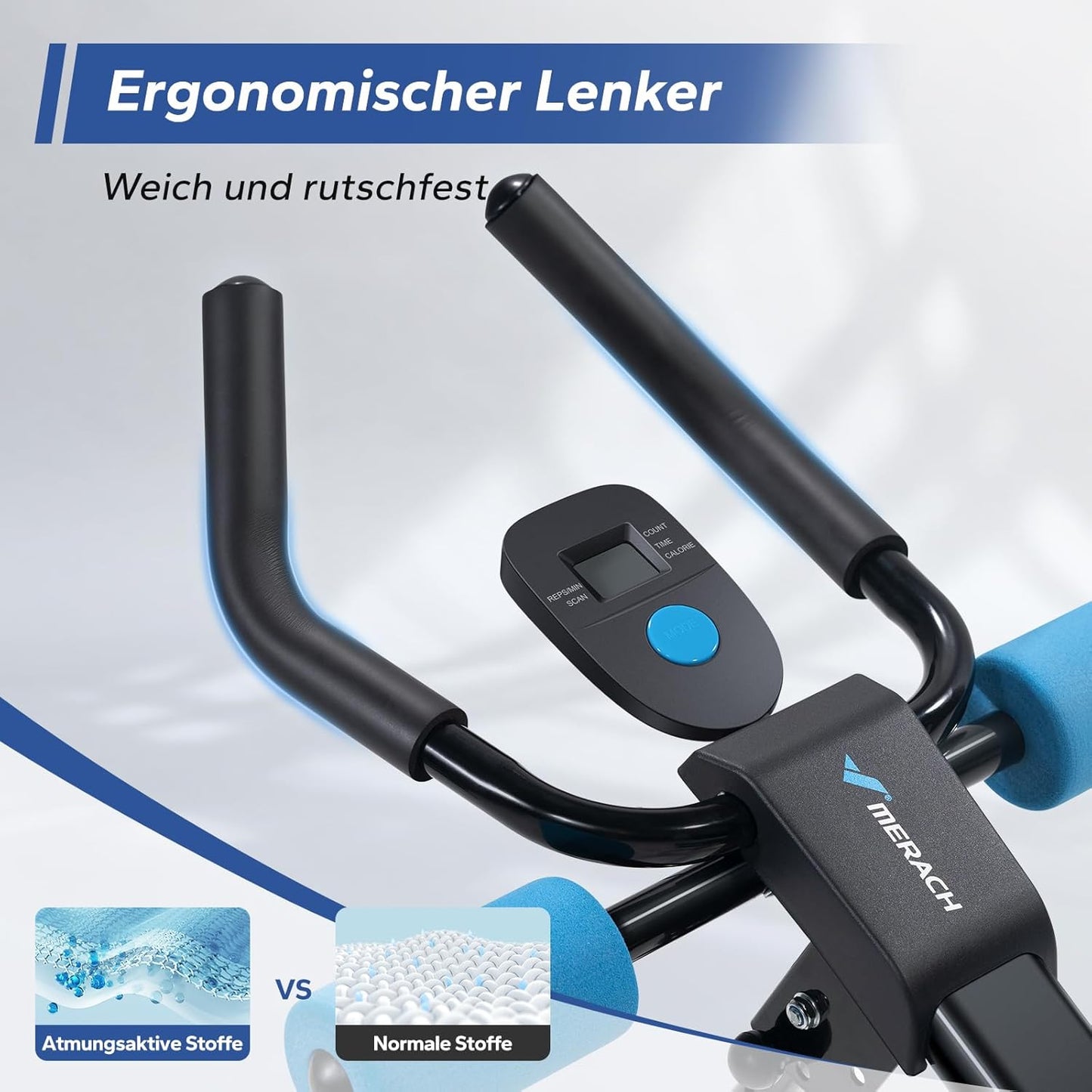 Bauchmuskeltrainer mit LCD-Monitor für Zuhause, Schwarz
