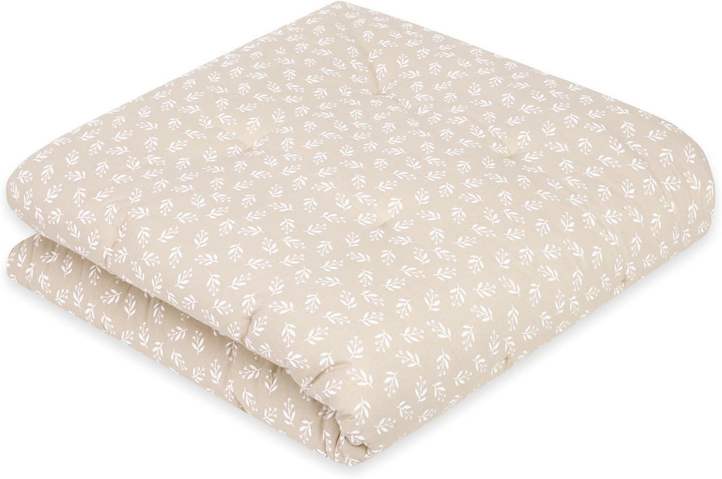 Gepolsterte Krabbeldecke Floral (120x120 cm), Floral Sand Neu 120x120