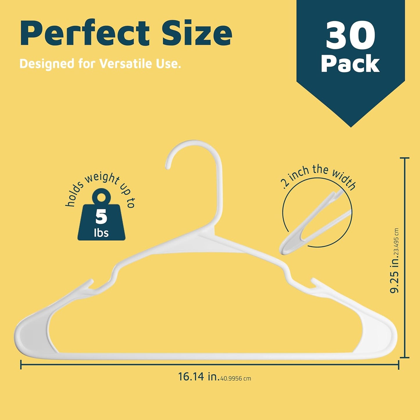30-teiliges Kleiderbügel Set mit Schulterrillen, Pack of 30 Weiss/Opulenter Garten