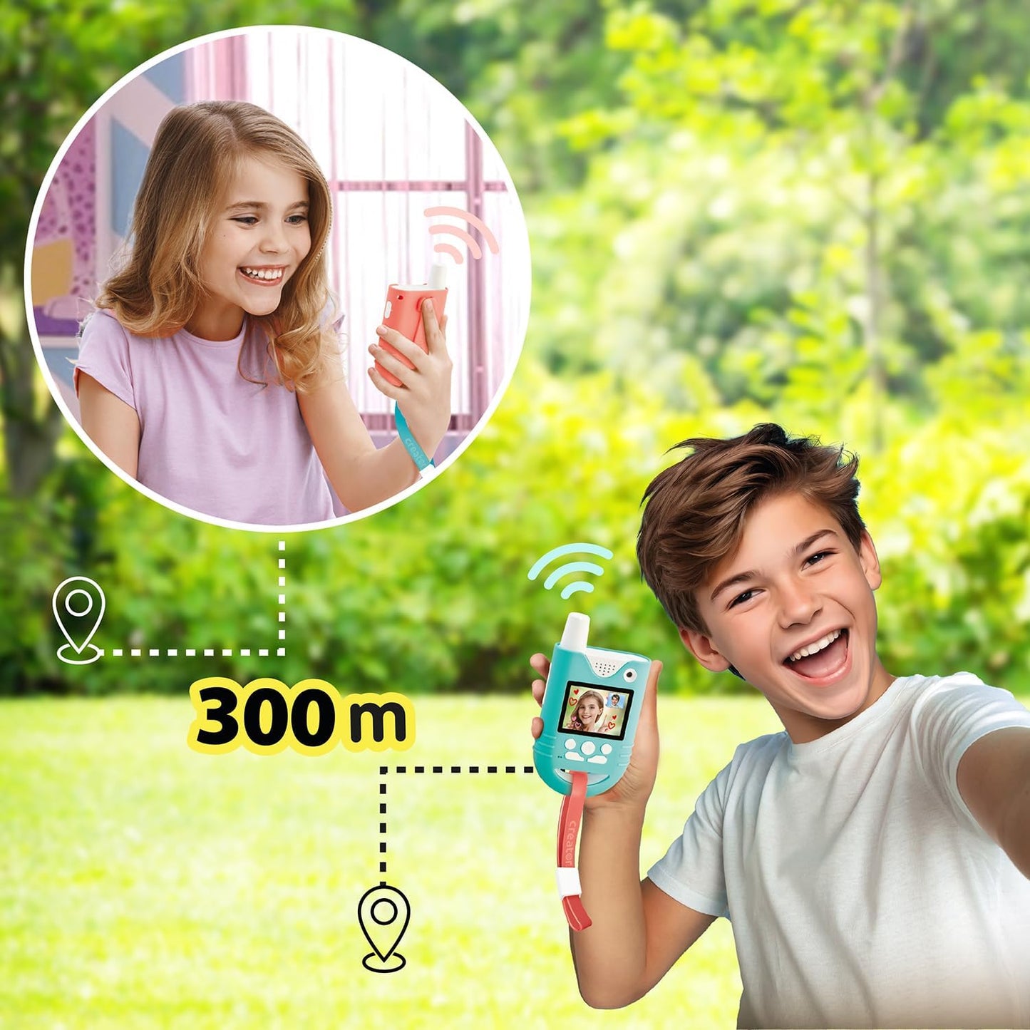 2-in-1 Video Walkie-Talkie Set mit Kamera & Filter