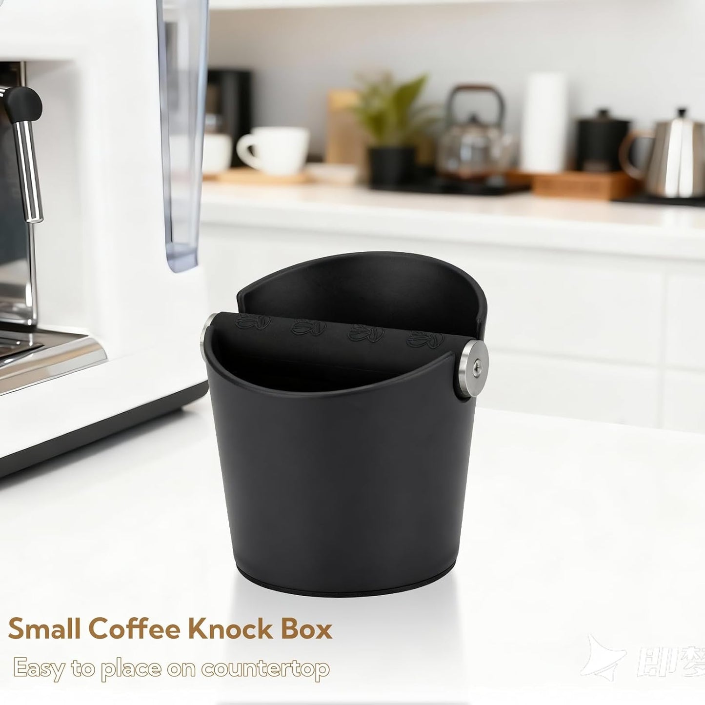 Espresso Knock Box mit Bürste und Rutschschutz
