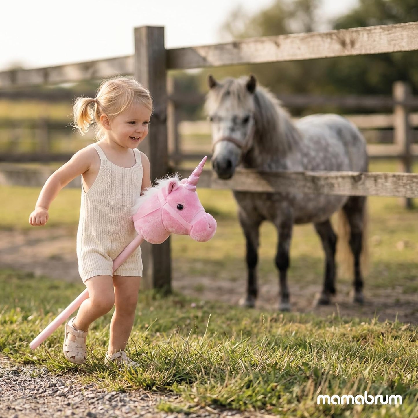 Einhorn-Steckenpferd für Kinder