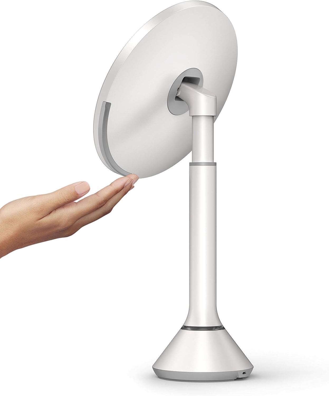 Sensorspiegel mit Touch-Helligkeitsregelung, 5-fach Vergrösserung, 23.1L x 11.9B cm Weißer Edelstahl