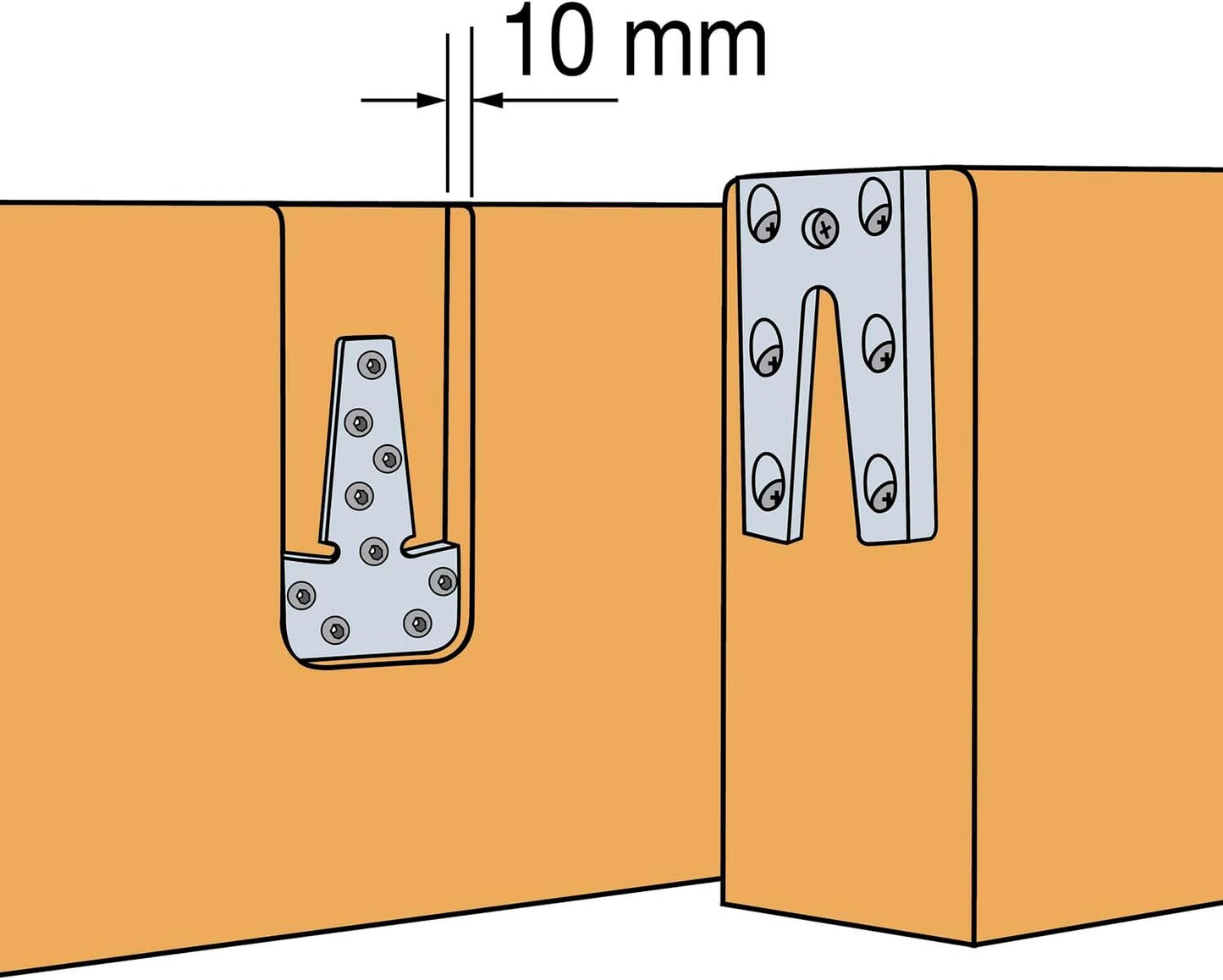 Hirnholzverbinder ETB190-B Aluminium mit Zulassung
