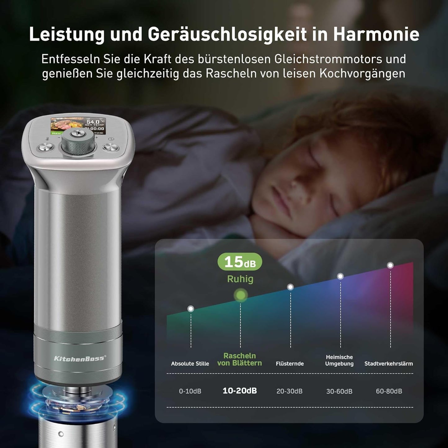 Sous Vide Garer mit WiFi und App-Steuerung, G320PS, G320ps Silber G320PS