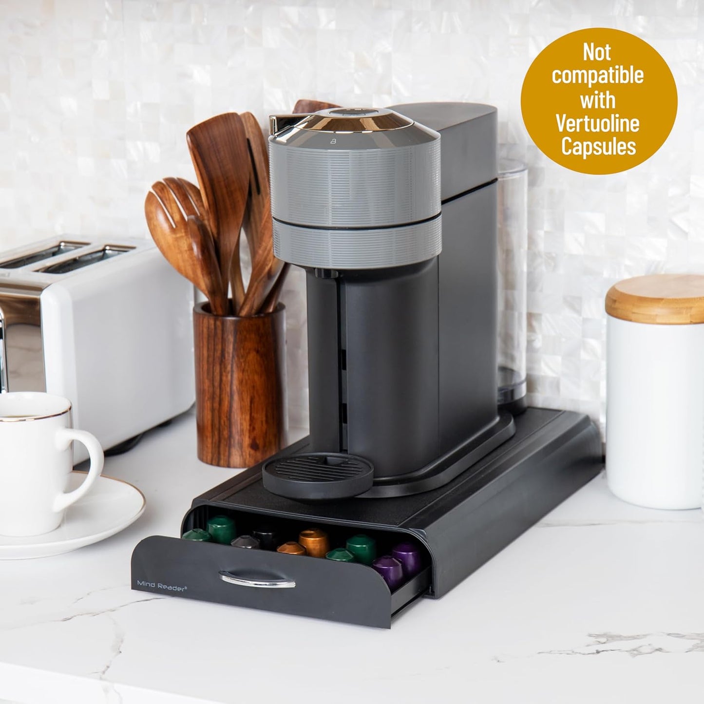 Kaffeekapsel-Schublade für Nespresso, Schwarz