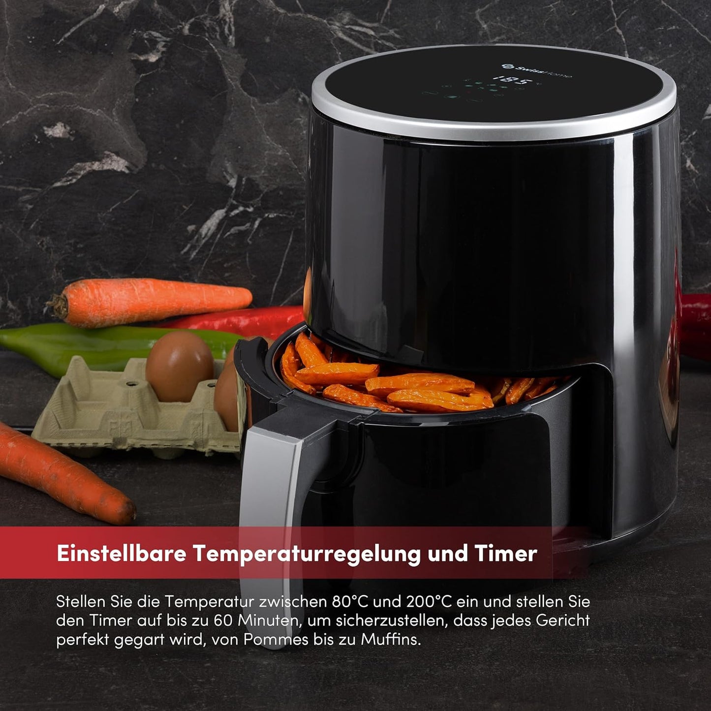 SH-6704 Heissluftfritteuse, 2.5L- Digitales Display