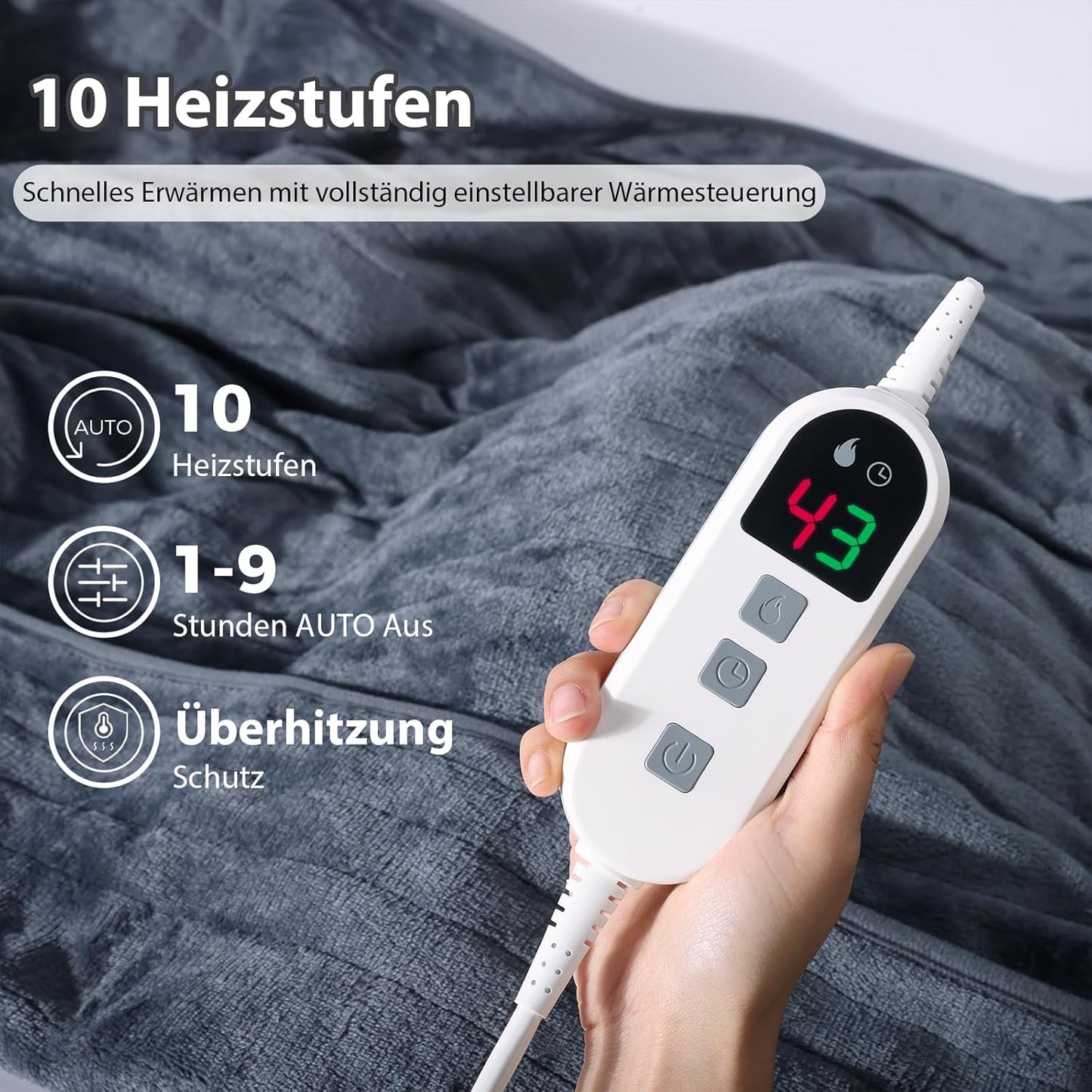 Heizdecke mit Abschaltautomatik