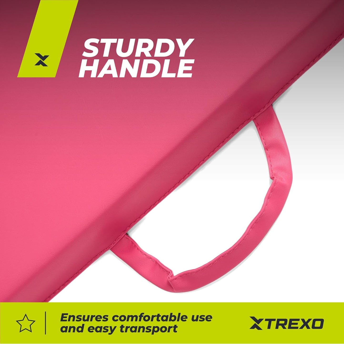 Faltbare Gymnastikmatte 180x60x5 cm, 3 Segmente, Rosa