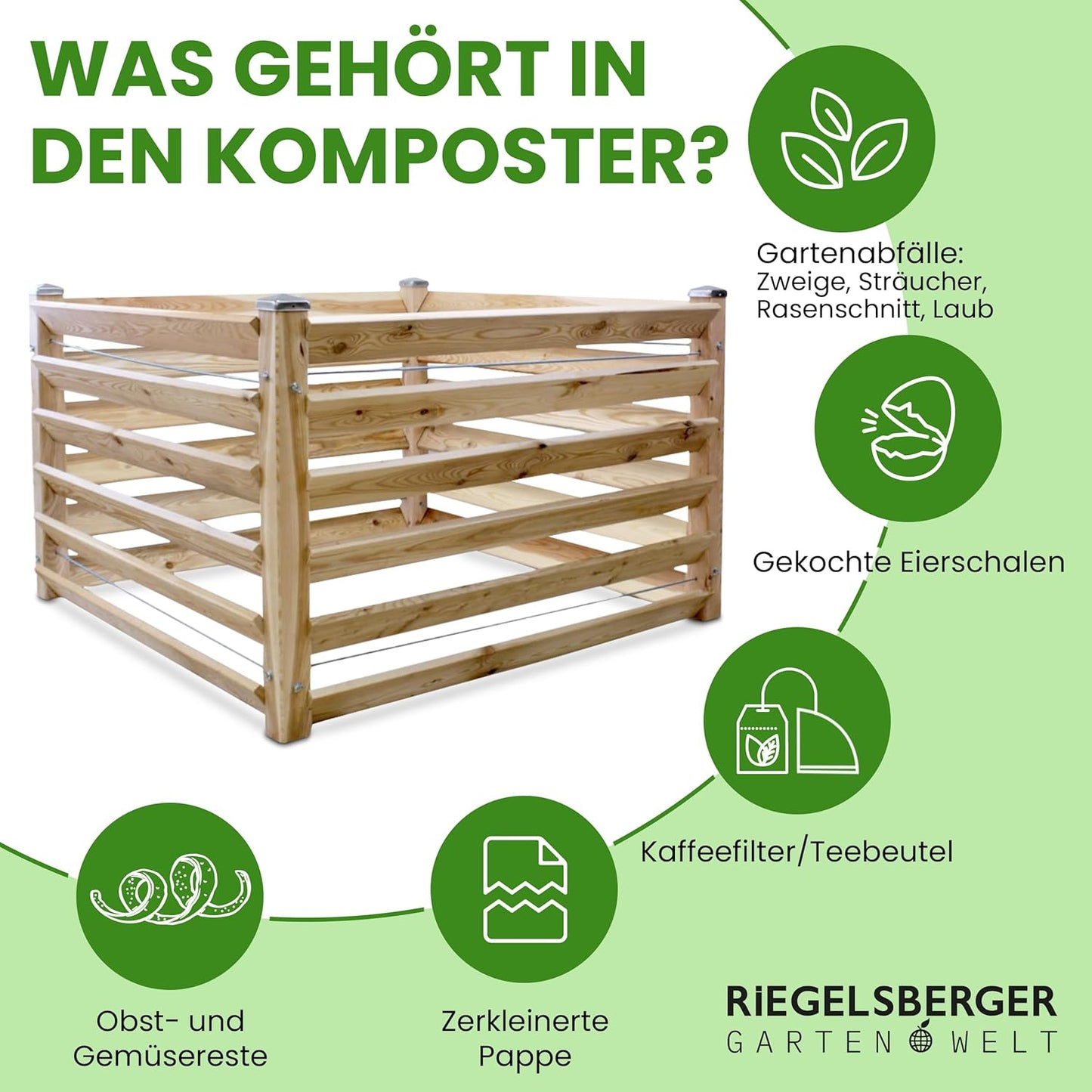 Komposter (100 x 100 x 80 cm), ca. 100x100 cm Höhe 80 cm