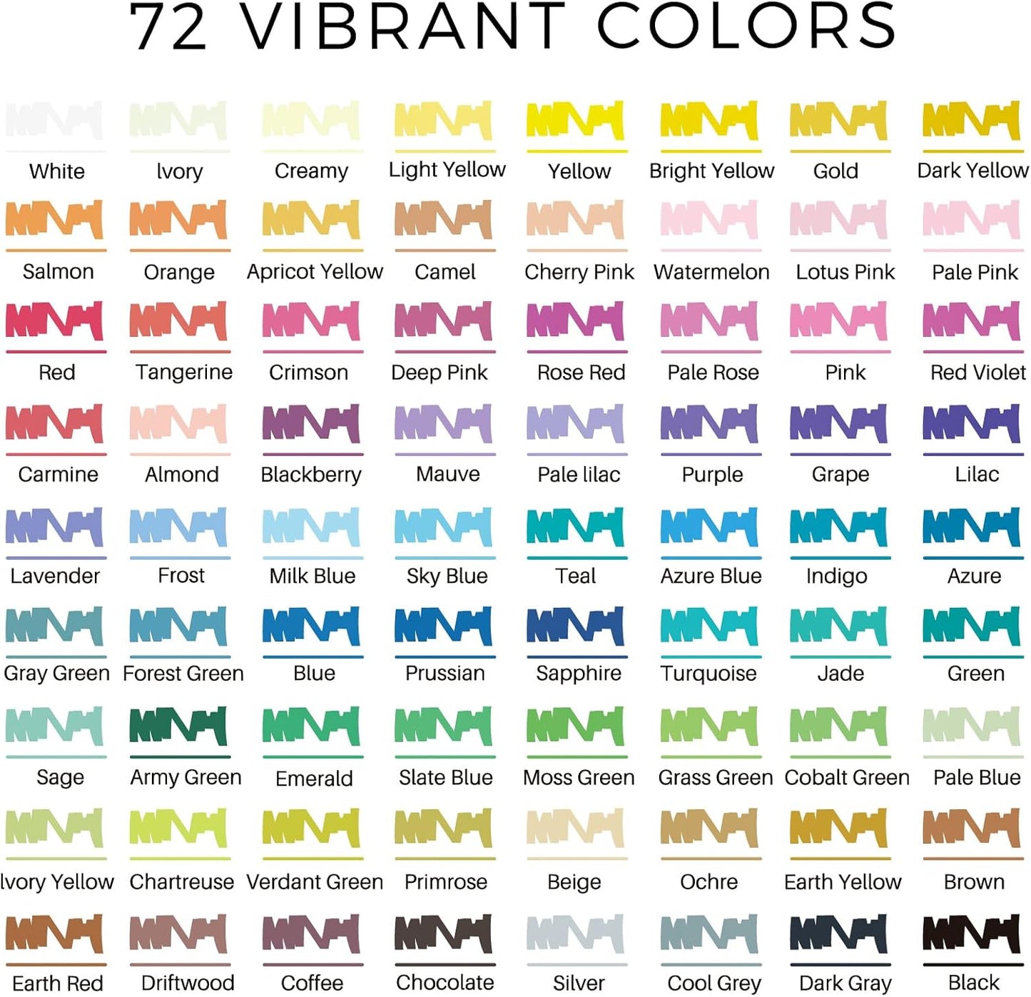 Dual Tip Acrylmarker-Set, 72 Farben(Dual Tip)