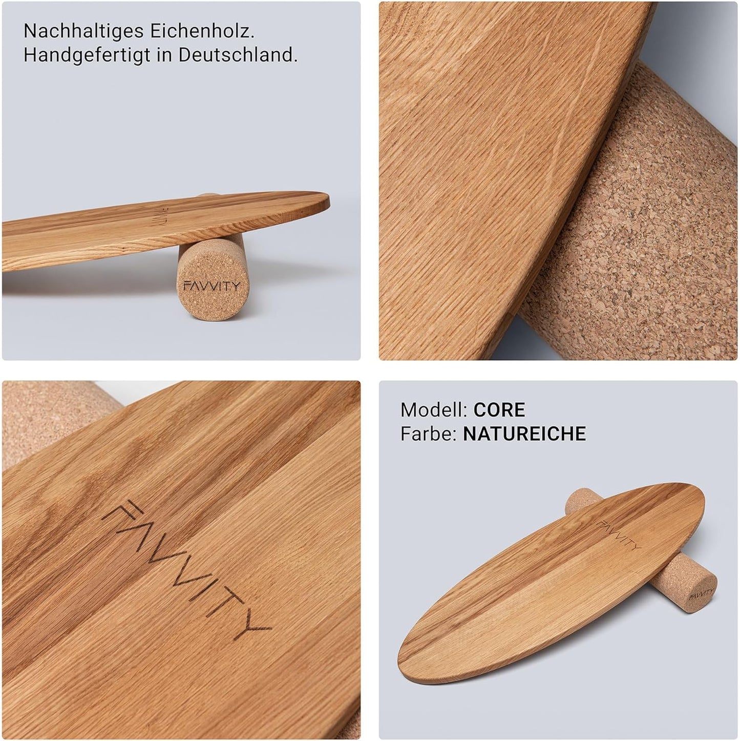 Balance Board Gleichgewichtstrainer, Core Walnuss