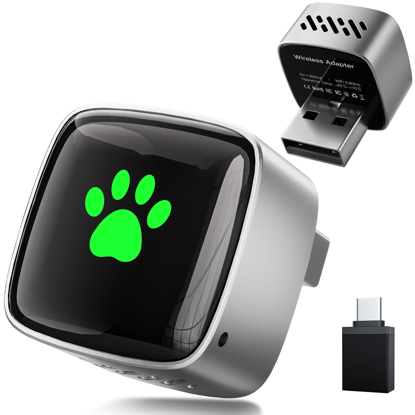 Wireless CarPlay Adapter USB/Type-C Plug & Play, czarny