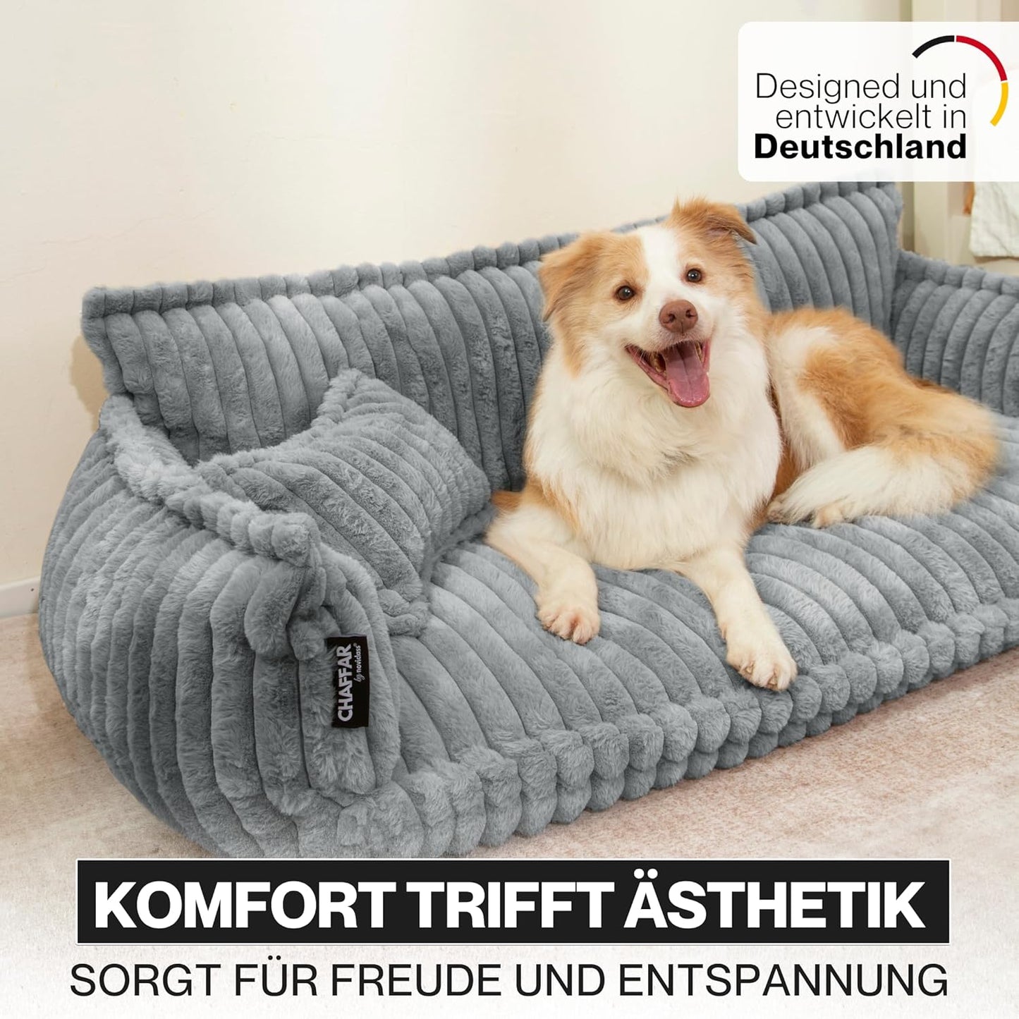 Orthopädisches Haustiersofa, Lichtgrau XXL (140cm)