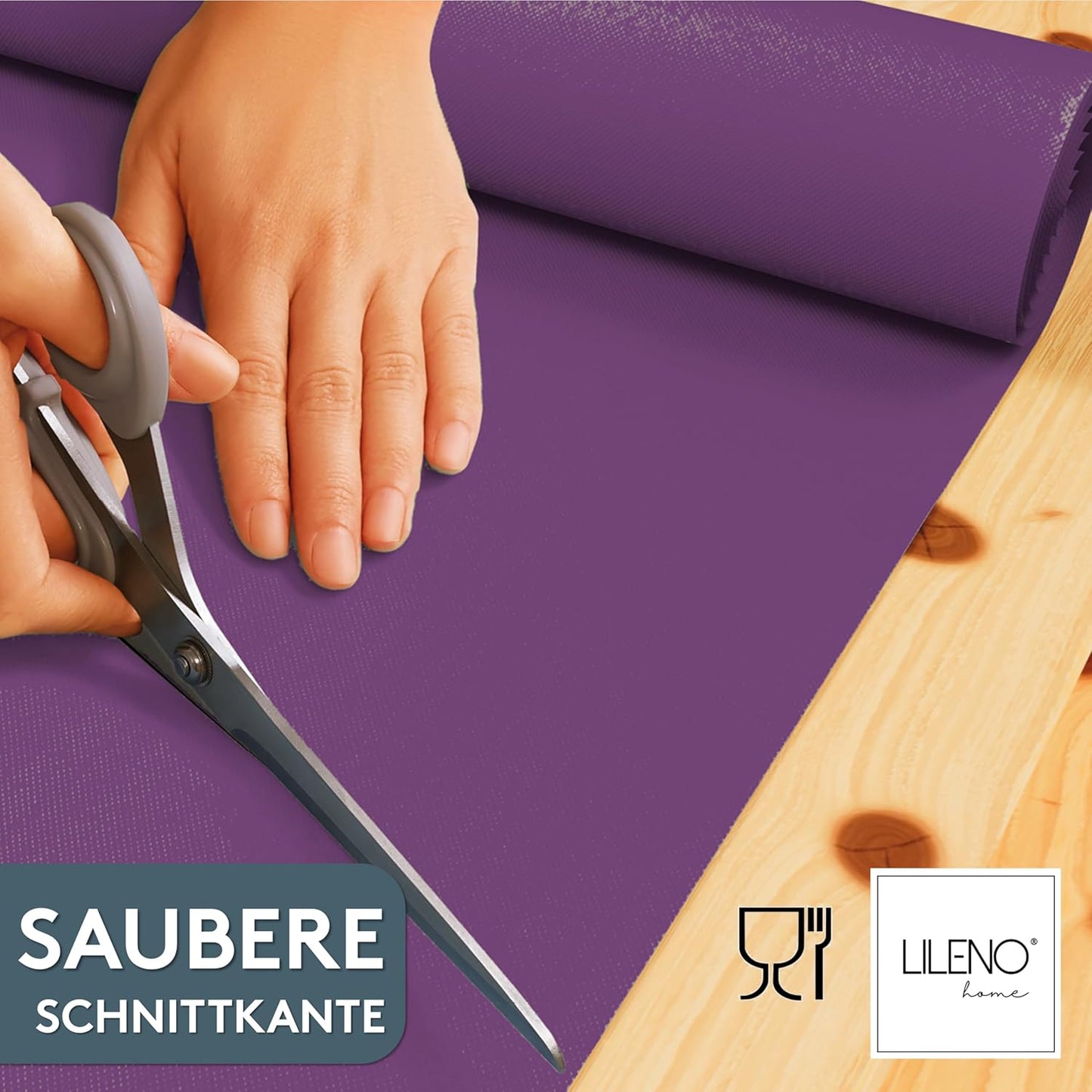 Abwaschbare Tischdeckenrolle, 2500 x 110 cm (Rechteckig) Lila