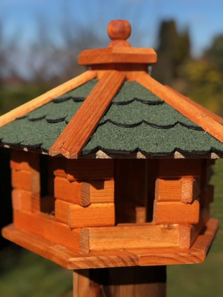 Sechseck Vogelhaus, Größe M ohne Ständer Grün - Braun