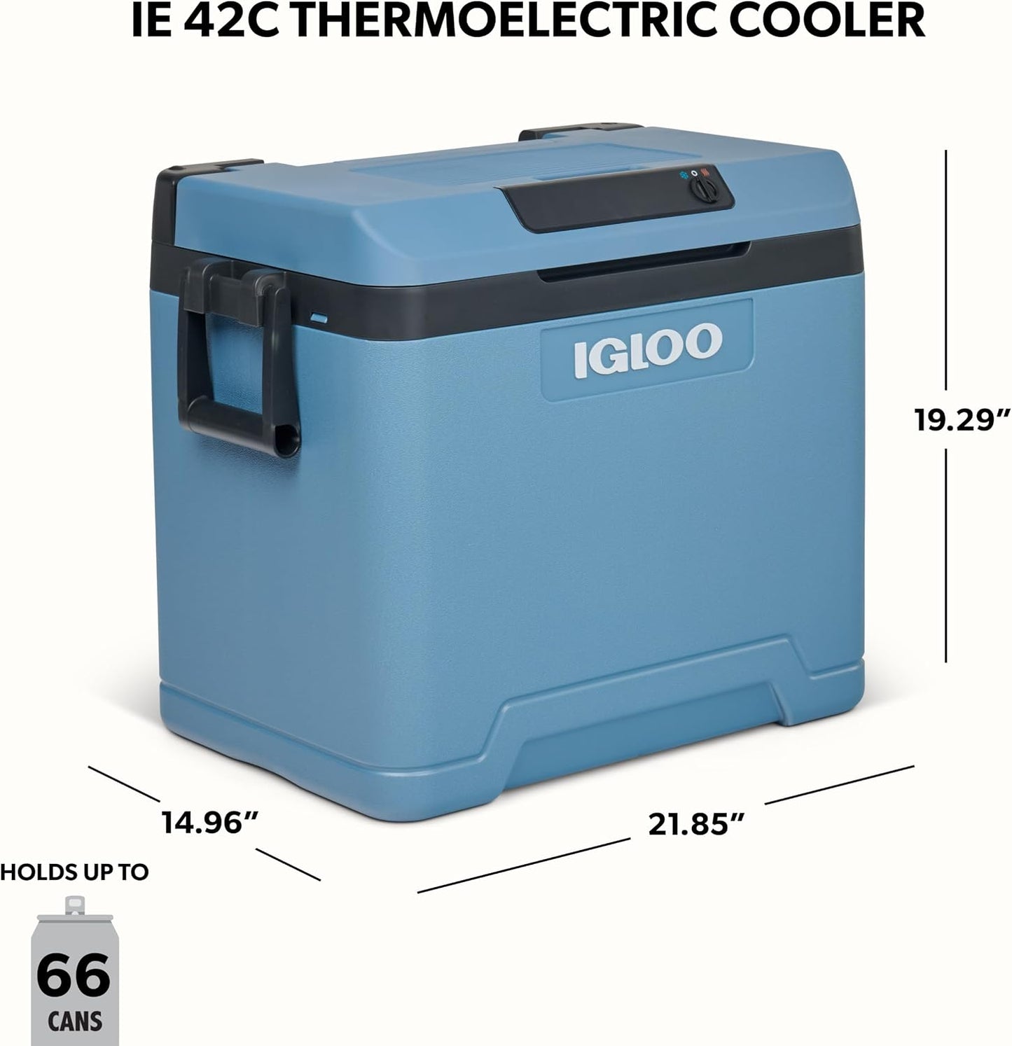 Passiv-Kühlbox 42L für Camping & Outdoor, 44 L Blau