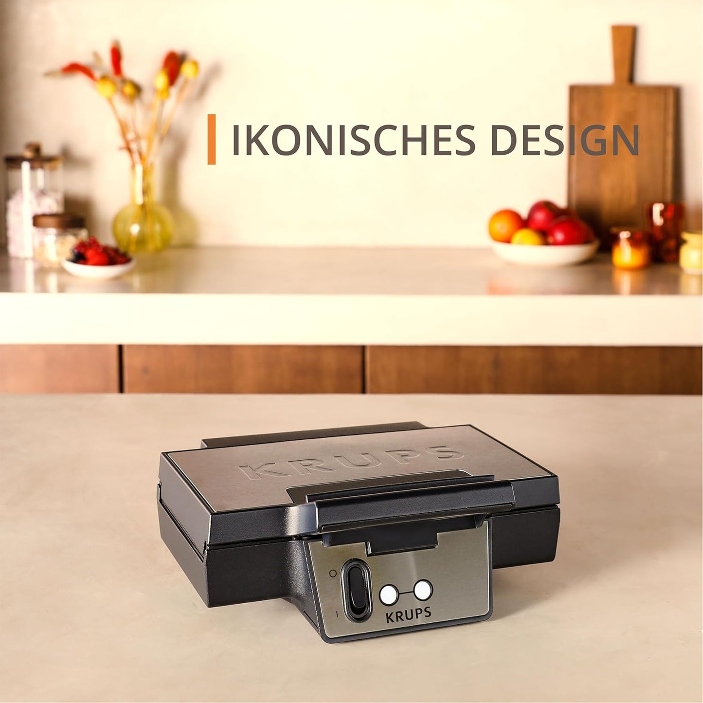 Iconic Waffeleisen FDK261, Keramikbeschichtete Antihaft-Platten