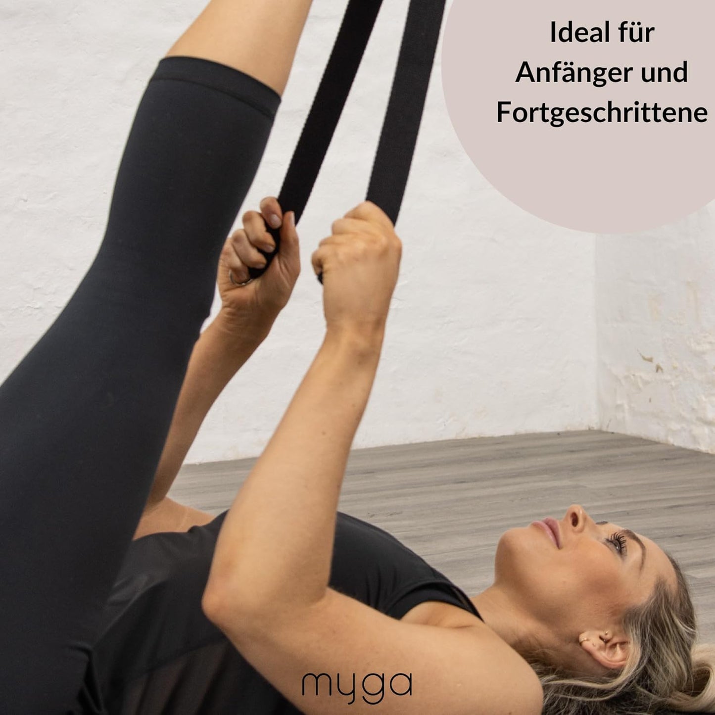 Yoga-Starter-Set mit Matte, Blöcken & Gurt, Schwarz